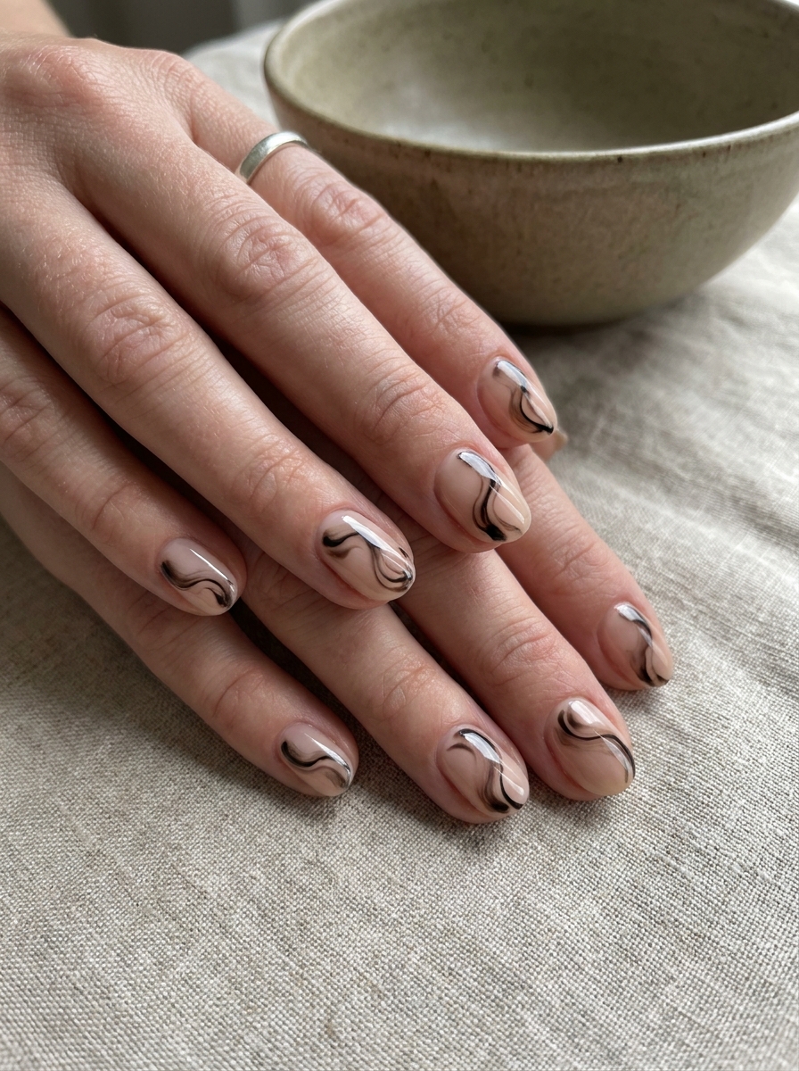 Ink Swirl Short Ovals